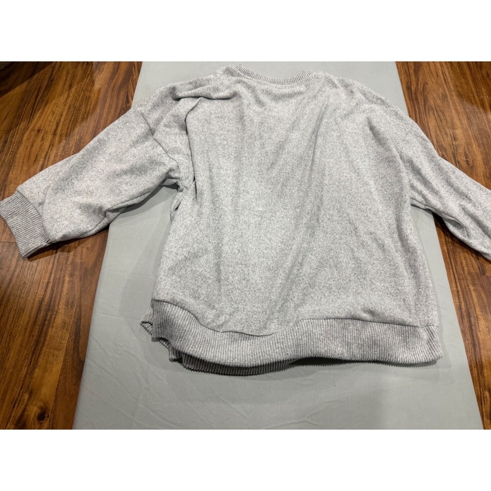 Coquette Womens mesh+love Embroidered Sweatshirt 3X Grey - Picture 3 of 6